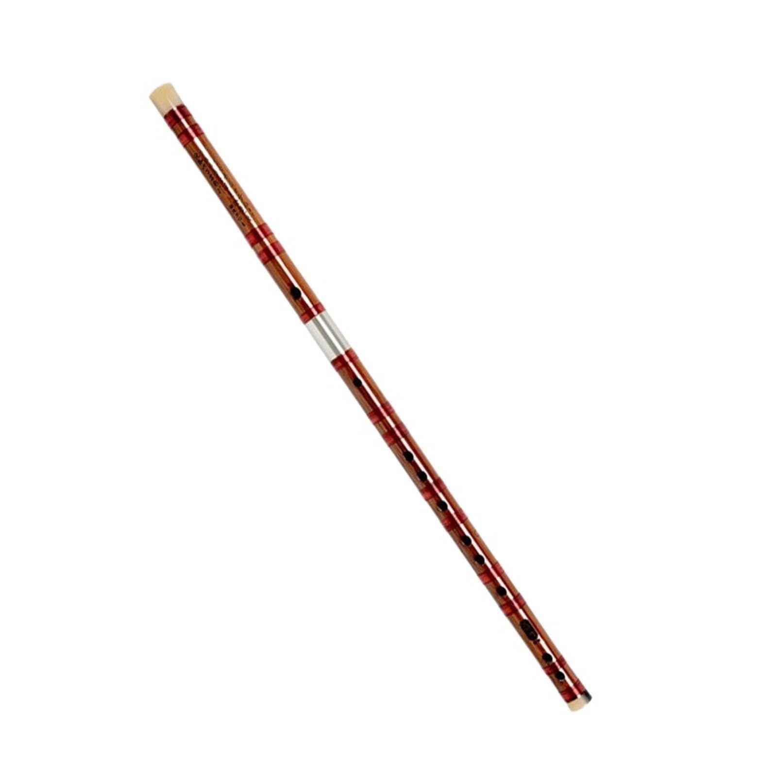 Flauto traverso per principianti in bambù amaro Strumento professionale multitono Livello di prestazione Doppio inserto Principianti Bamboo Flute(G tone+velvet bag)