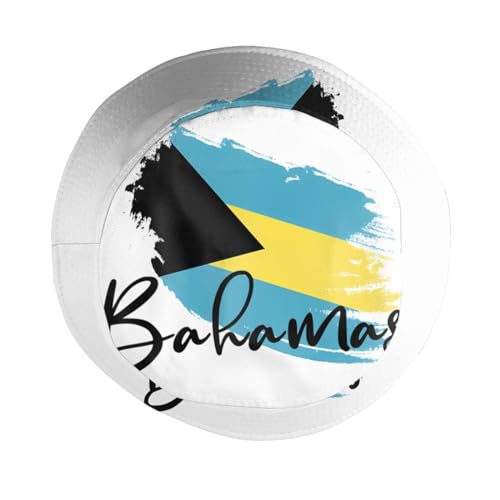 Image of Bahamas Flag Bucket Hats Fashion Sun Cap Packable Flag Fisherman Hat for Women Men Summer Travel Hat
