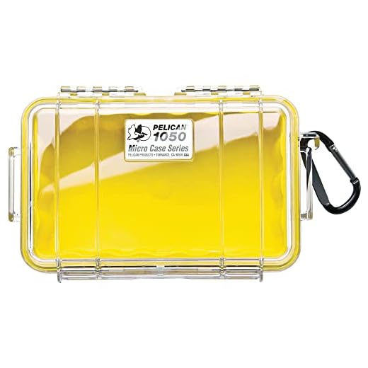 Pelican 1050 Micro Case - for iPhone, GoPro, Camera, and more (Yellow/Clear)