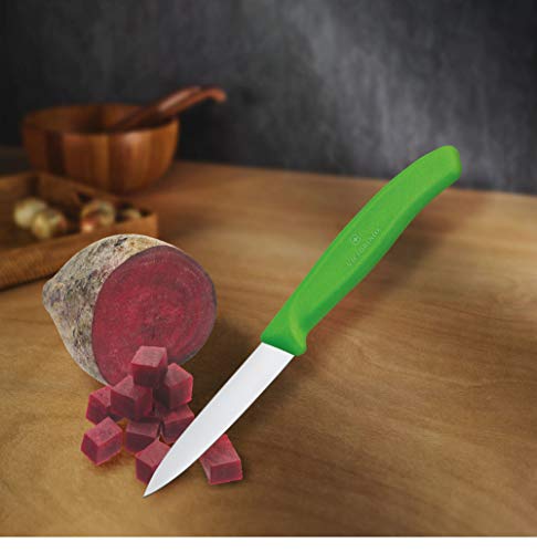Image of Victorinox, Swiss Classic Kitchen Knife /PARING Knife /Vegetable Knife 8 cm, Straight Edge- Green Colour.