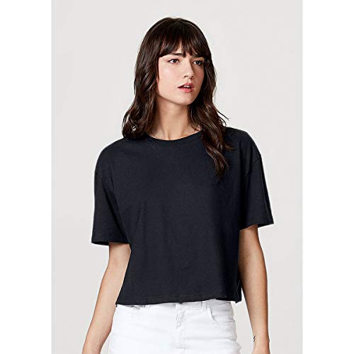 Blusa Básica Feminina Modelagem Box Em Algodão