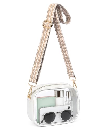 BS-VOG Clear Purse for Stadium Events, Clear Crossbody Bag with Wide Strap
