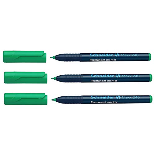 Marqueurs permanent Maxx 240 Schneider pointe ogive 1-2 mm vert haute adhérence