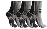 BestSale247 6 Paar Herren Thermo Socken Baumwolle (Schwarz/Grau | 39-42)