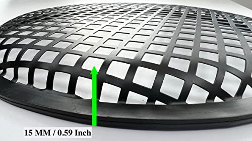 10 Inch (10") Speaker Grill Cover - Car Audio Speaker Grill Cover, Subwoofer Metal Mesh-Waffle Grill Cover Protector With Rubber Frame, 4 Clamps And 4 Screws #TOP4
