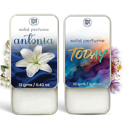 Image of Dr.Mashur Solid Perfume |Today&Antonia Alcohol Free Wax Perfume Balm, Long Lasting | Pocket Tin 12g, Pack Of 2| Non Greasy Smooth Glide, Travel Friendly Men And Women