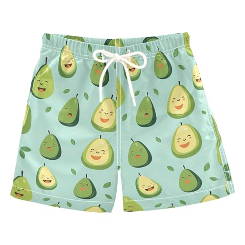 senya Smiley Avocado Boys Swim Trunks Toddler Shorts Swimwear Boardshorts Multicoloured