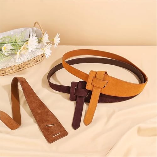 Decorative Belt Knotted Belts For Women Belt Lady Waistband Soft Leathe Waist Belt Straps Long Dress Coat Accessories for Country Concert Outfit(Black A)4