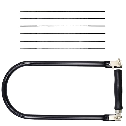 CATELL Laubsäge Set inkl. 8 Sägeblätter(4#6#8#10#) 310mm Laubsäge mit 8 Laubsägeblätter für Metall und Holz Laubsägen mit Holzgriff Präzise Schnitte Feinsäge Holzarbeiten für Dekoratives Sägen