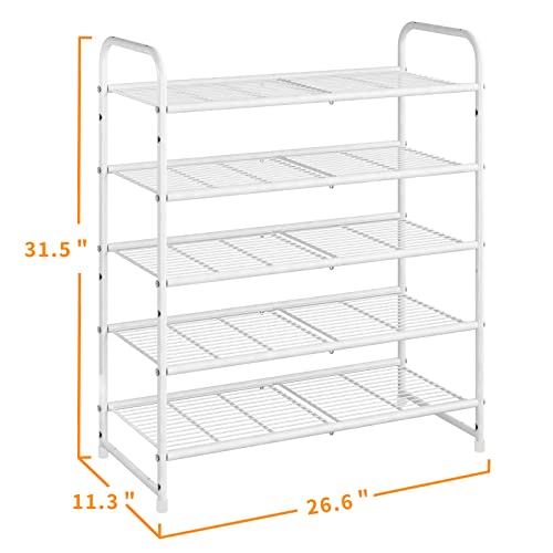 image for Simple Trending 5-Tier Stackable Shoe Rack, Expandable & Adjustable Sh