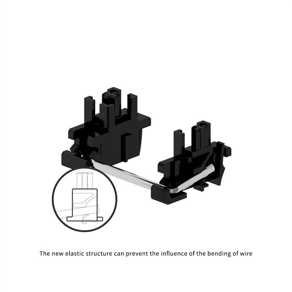 Designer Studio Adaptive Plate-Mount Stabilizer Per Tastiera Meccanica(Black,6.25U_NON-LUBED)