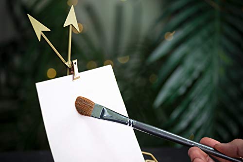 Red Sable Filbert Paint Brushes - Set Of 6 Acrylic, Watercolor, Mixed Media Or Oil Paint Brushes. Long Handle Professional Art Supplies For Canvas Painting #TOP2