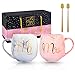 Rebundex 2 Pcs Tazze Colazione come Regali di Coppia Fidanzati Regalo Festa del Papà, Mug Tazza da The Divertenti Particolari Regalo Coppia per Lei e Lui a San Valentino, Compleanno o Natale