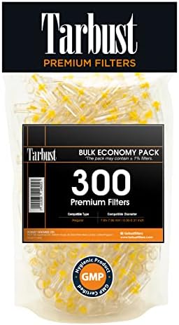 Tarbust Disposable Cigarette Filter Tips That Remove Tar and Chemical, 300 Filters for Regular and King Size Cigarettes