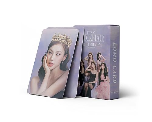 Generic 55Pcs ITZY CHECKMATE photocards lomo Cards album photo cards merch photocard, BLUE