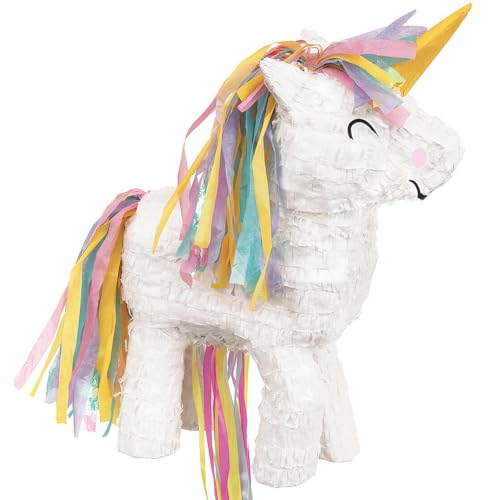Unique Vibrant Rainbow Unicorn 3D Pull Pinata - Perfect for Birthdays & All Ages