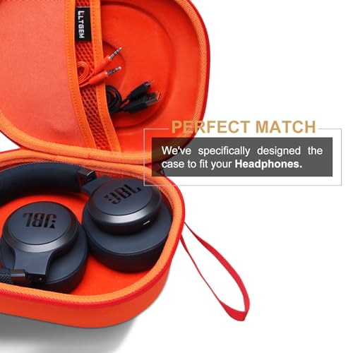 Image of L LTGEM Carry Hard Case For JBL Live 660NC /460NC /650BT Series And JBL Tune 500BT /570BT /510BT Series And Other Types Of Headphones. (Orange)