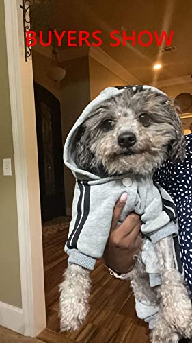 Otunrues Dog Hoodie, Dog Clothes 4 Legs Dog Jumpsuit Sweatshirt Security Patterns Outfit Dog Winter Coat Cotton Puppy Hoodies For Small Medium Large Dogs Cats(Gray,Xl) #TOP4