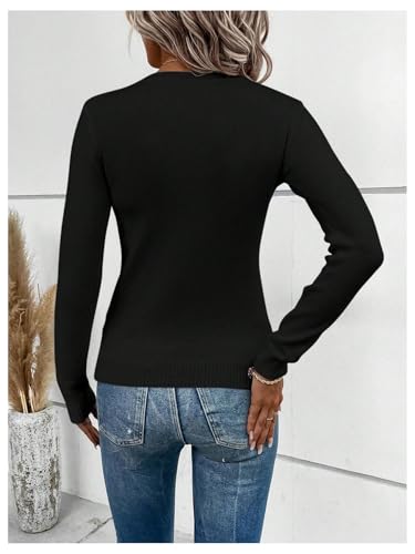 SOLY HUX Women's Sweater Crew Neck Long Sleeve Casual Solid Basic Pullover Tops2