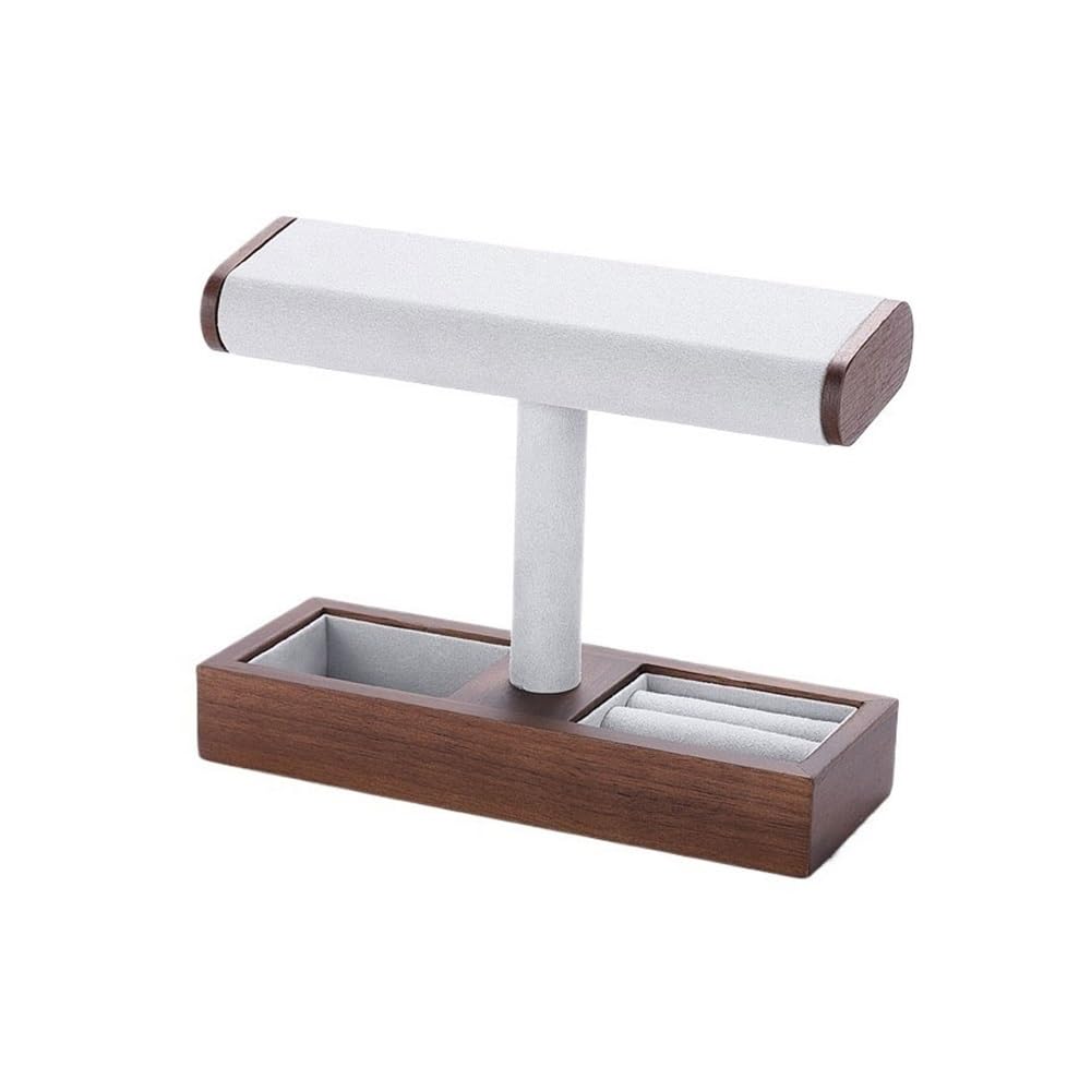 Pq7hKv2wD Jewellery Organiser Bracket Storage Shelf Watch Display Racks Walnut Jewelry