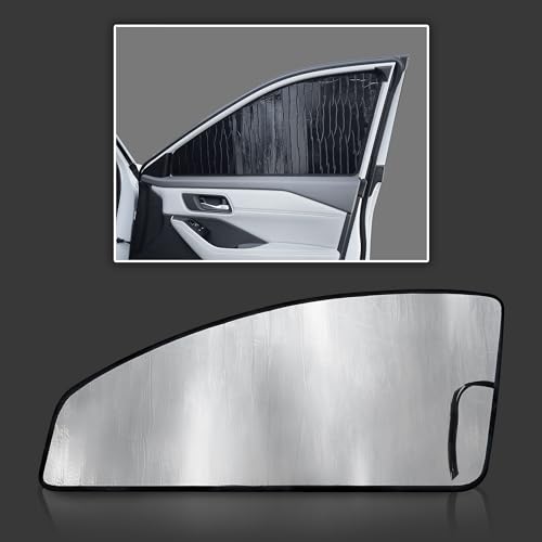 GalaxyAutoShield Custom Fit Reflective Front Side (2pcs) Sunshades for 2021 2022 2023 2024 2025 Nissan Rogue SUV, Insulated Sunshade Privacy Accessories Blockout UV Reflector Protection - Made in USA