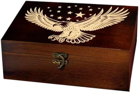 Amazon.com: arricraft 1 Pc Wooden Memorial Storage Box, Soaring Eagle ...