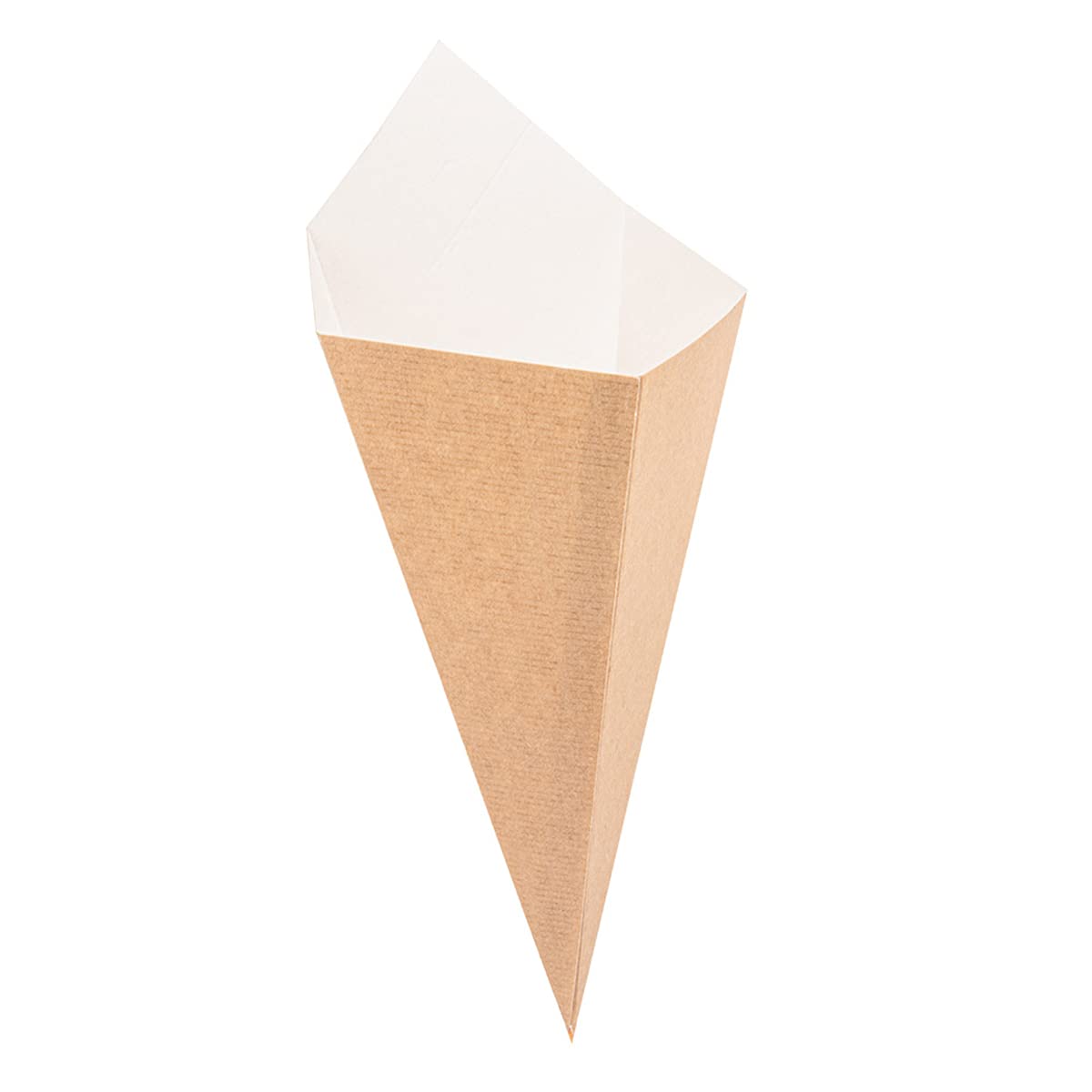 García de Pou 200 Unités - Cornets Frites 'Thepack' 250 G 220 g/m2, 15,7 x 26,8 cm Naturel Carton Ondulé Nano-Micro