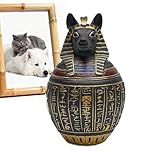 Espace de Souvenir Réconfortant : Conçues pour transmettre une signification commémorative chaleureuse, ces urnes pour chiens fournissent un espace dédié au soutien émotionnel, symbolisant un amour éternel inspiré de la civilisation égyptienne antique. Idéales pour honorer votre compagnon bien-aimé, elles créent un environnement apaisant qui aide les propriétaires à traverser le deuil en conservant les souvenirs précieux de leur animal, renforçant ainsi le lien affectif à travers un design évoca