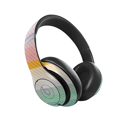 Image of MightySkins Carbon Fiber Skin Compatible with Beats Studio Pro - Horizon Stripes | Protective, Durable Textured Carbon Fiber Finish | Easy to Apply