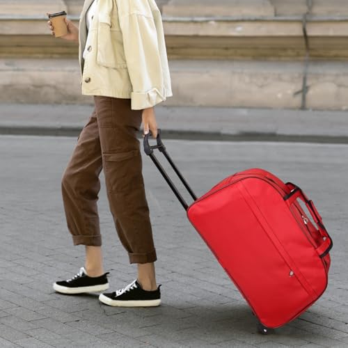 Duffle Bag with Wheels and Handle, 20.5x12.6x9.5 Inch Waterproof Travel Bag, Large Capacity for Men, Women2