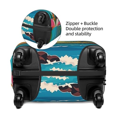 Hello Hawaii Luggage Cover Personalized Elastic Washable Suitcase Cover Luggage Protector Auti-Scratch Suitcase Case Protector Fits 18-32 Inch Luggage3
