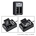JJC NP-W126 NP-W126S Battery Charger USB Dual Slot for Fuji Fujifilm X-E5 X-M5 X-T50 XT50 X-T30 III II XT30 X-T20 X100VI X100V X100F X Half X-T3 X-T2 X-S10 X-E4 X-A7 X-T200 X-T100 X-H1 XPRO3 & More