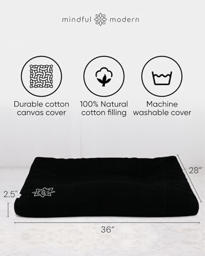 Mindful & Modern Zabuton Meditation Mat - Cotton Filled Yoga and Meditation Pad - Zabuton Meditation Cushion for Kneeling and Sitting Support - Large Rectangular Sitting Floor Pillow for Bench or Zafu extra image 1 preview