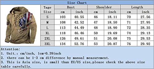Hanzhuolg Men's Outdoor Military Tactical Hoodie Retro Distressed American Flag Print Laceup Pullover Hooded Sweatshirt Color2 Large #TOP1