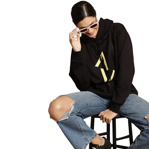 Image of Mack Jonney Printed Hooded Cotton Fleece Sweatshirt for Women-MACK32482