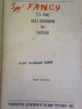 Paperback U.S. Army Area handbook for Vietnam NO. 550-40 Book