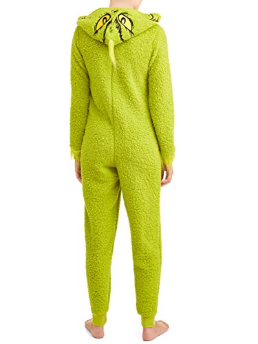 Women's Fuzzy Plush Warm Holiday Hooded Union Suit Pajamas2
