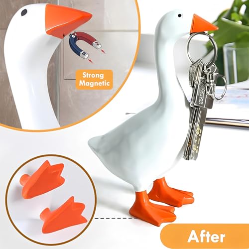 Tqgok Desk Goose 7 Inch Mini Desktop Goose Statue Decor for Office Living Room Bookshelf & Coffee Table Gift for Friends and Family by Tqgok - Image 5