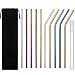 Reusable Stainless Steel Straws,Set of 10 Extra Long 10.5'' Metal Drinking Straws With 2 Brushes and Carry Bag,Environment-Friendly Straw For 20/30oz Tumblers,Beverage,Starbucks,Mason Jar