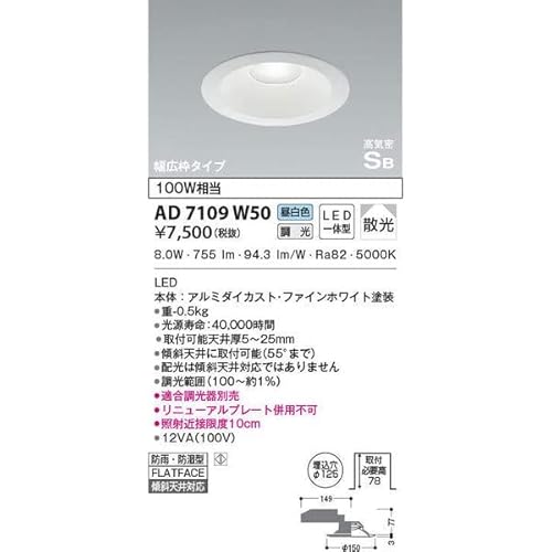 RCY~Ɩ LEDiFj _ECg 100W AD7109W50