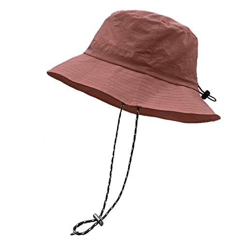 Image of woogwin Waterproof Bucket Rain Hat with Chin Strap Quick Dry Packable Boonie Sun Hat Safari Hat UV Protection