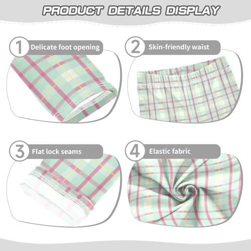 Pink Plaid Green Toddler Girls Shorts Cotton Cartwheel Shorts Leggings for Beach3