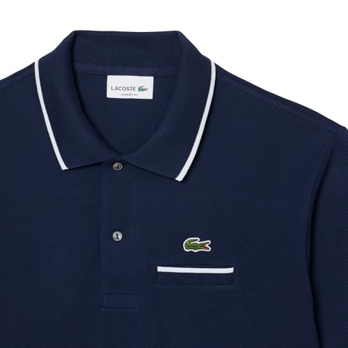 Lacoste Men's L.12.12 Short Sleeve Classic Fit Contrast Collar Polo2