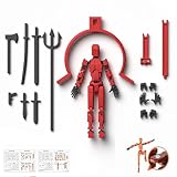 Qixfyze Juego de Figuras de acción magnéticas Dummy13, Juego de Figuras de acción magnéticas 3D, Juego de Figuras de acción Spider T13 Impresas en 3D, Figuras de acción(Red)