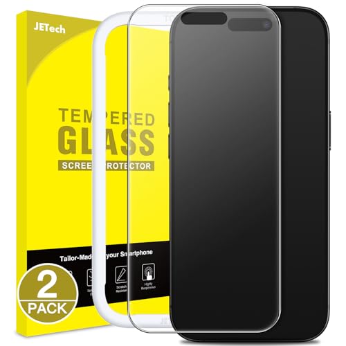 JETech Matte Screen Protector for iPhone 17 6.3-Inch Anti-Glare 9H Tempered Glass Film Anti-Fingerprint Smooth Touch Easy Installation Case-Friendly 2-Pack