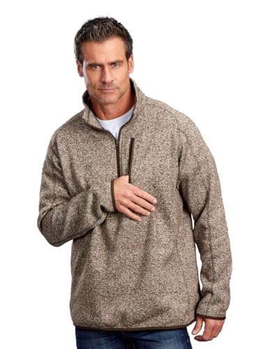 Brown Herringbone Polyester Pullover Sweater by Stetson2
