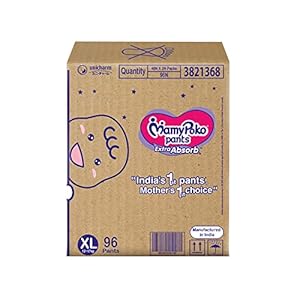 MamyPoko Pants Extra Absorb Diaper – Extra Large Size, Pack of  96 Diapers (Unisex Baby,XL-96)
