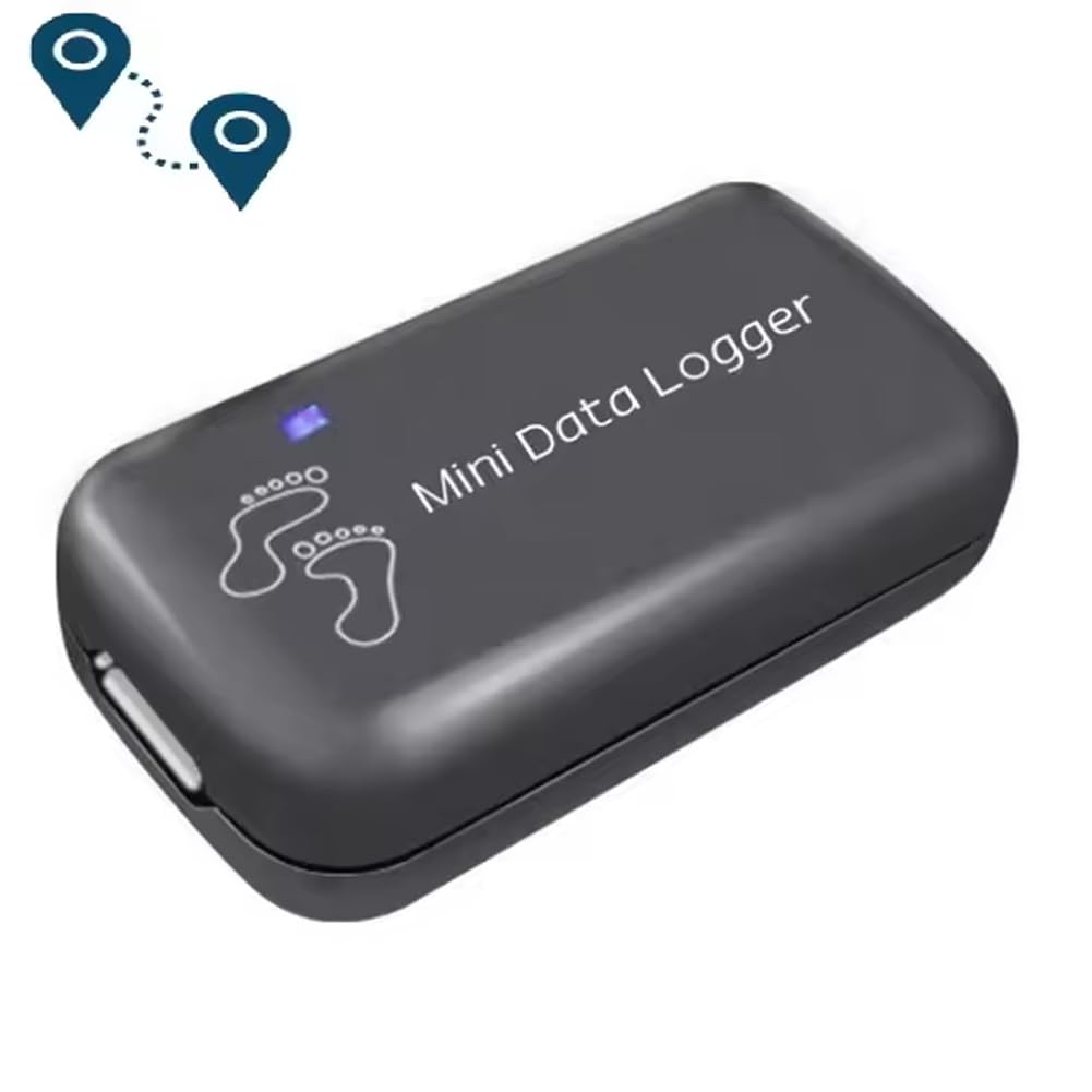 Mini Enregistreur de Données GPS Étanche, Enregistreur de Suivi GPS pour Chat, Chien, Animal de Compagnie, Sport, Randonnée, Voyageur, Cartographie, Navigation