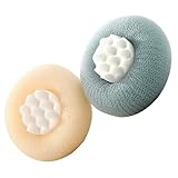EXAOMBLE 2Stücke Weicher Badekugel Hautfreundlicher für Körperreinigung und Blaue Badewaschbälle Langlebig
