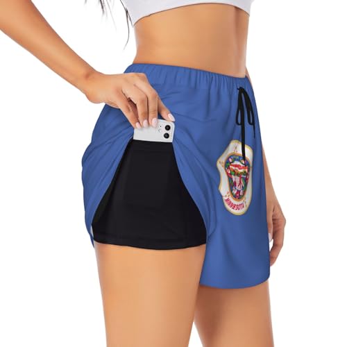Short de sport femme Minnesota pour course et gym